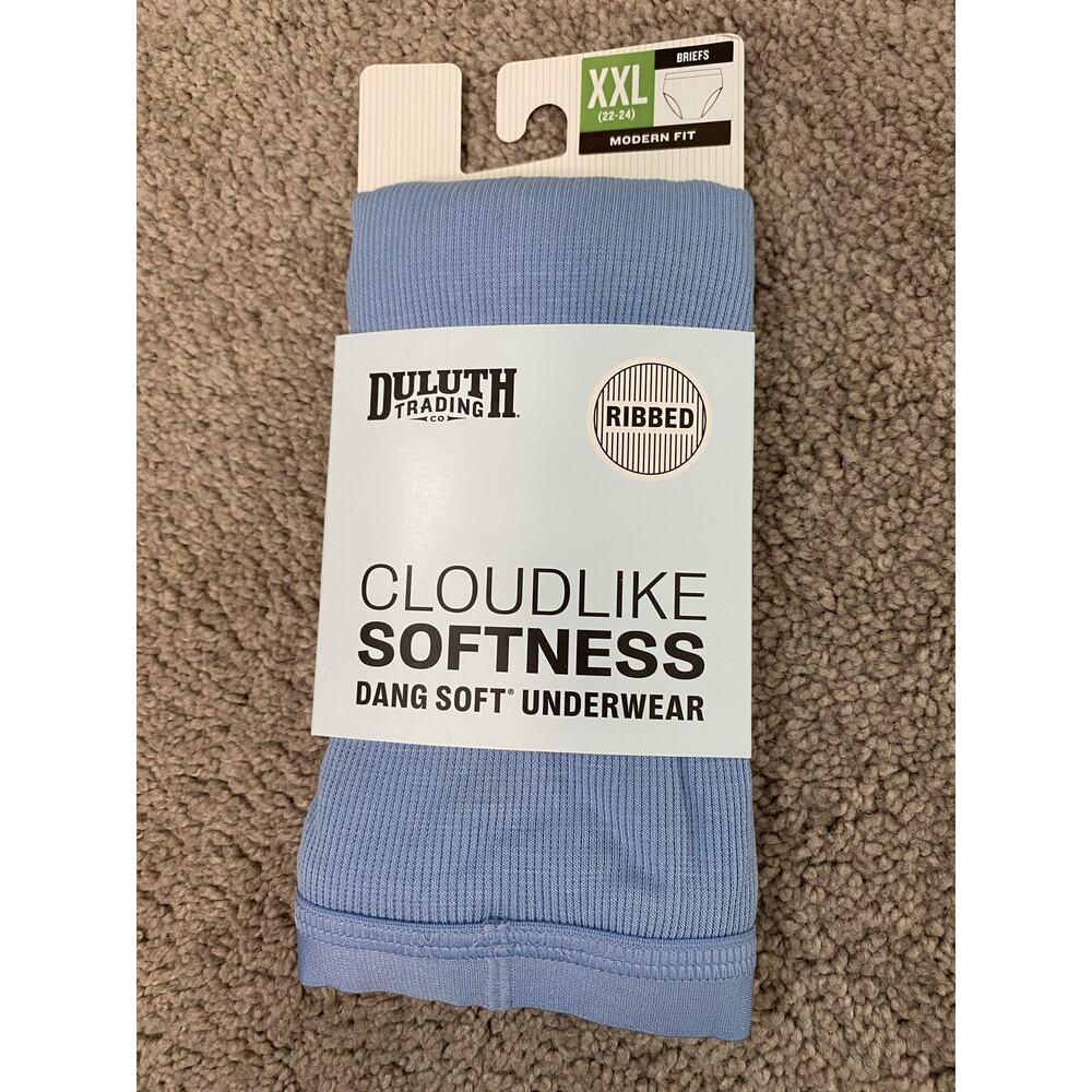 NWT‎ Duluth Trading Cloudlike Softness Ribbed Brief Underwear Blue Size XXL